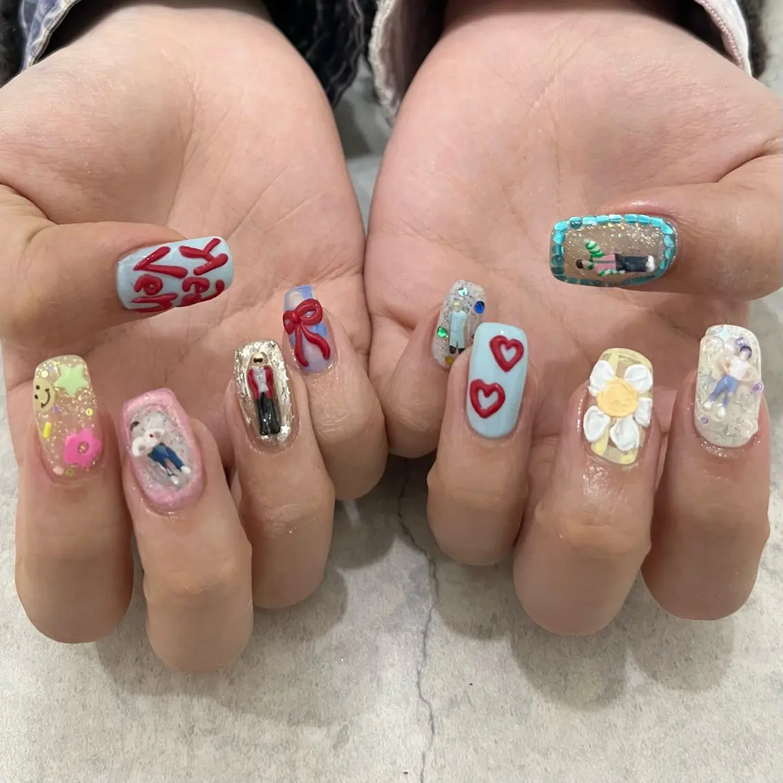 ネイル グリーン ハンドネイル vegh. nail/阿波座のネイルデザイン