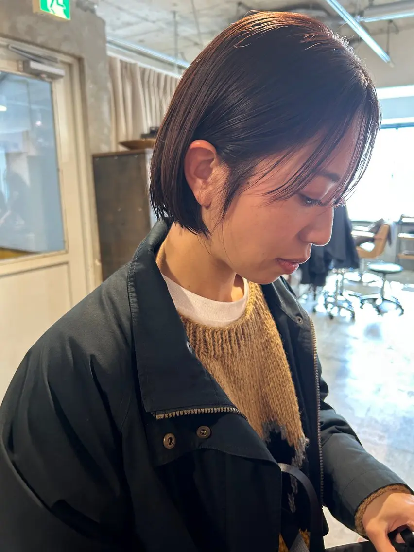 ショート カラー 髪質改善 カット ヘアカラー トリートメント ayane⭐️ボブ・ ショート・パーマのヘアスタイル