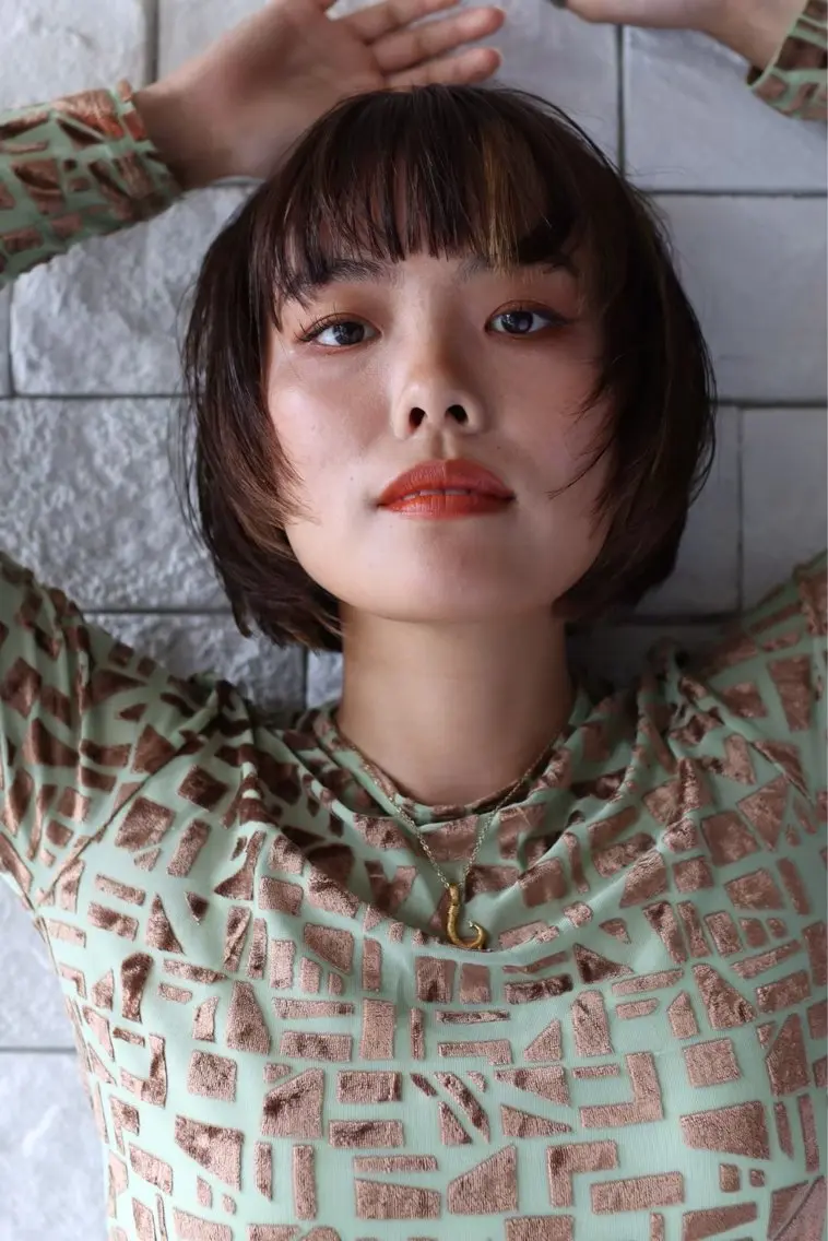 ショート カラー ヘアアレンジ 宇留間 涼香のヘアスタイル