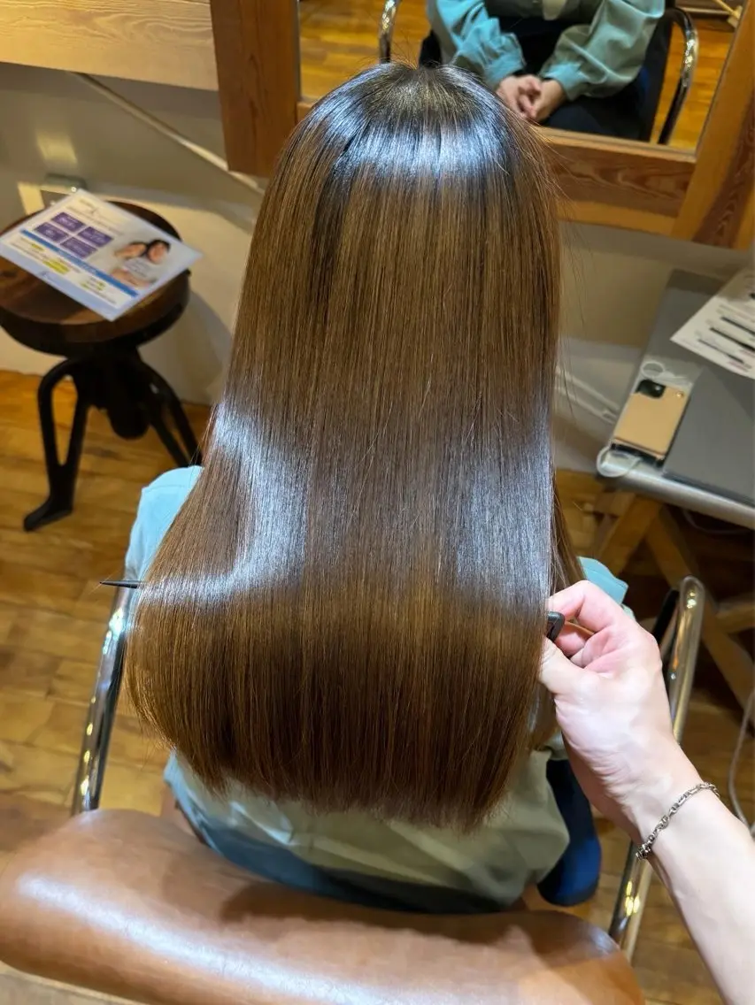 ロング 髪質改善 縮毛矯正 BLUE.🌀/ ｷﾖｶのヘアスタイル