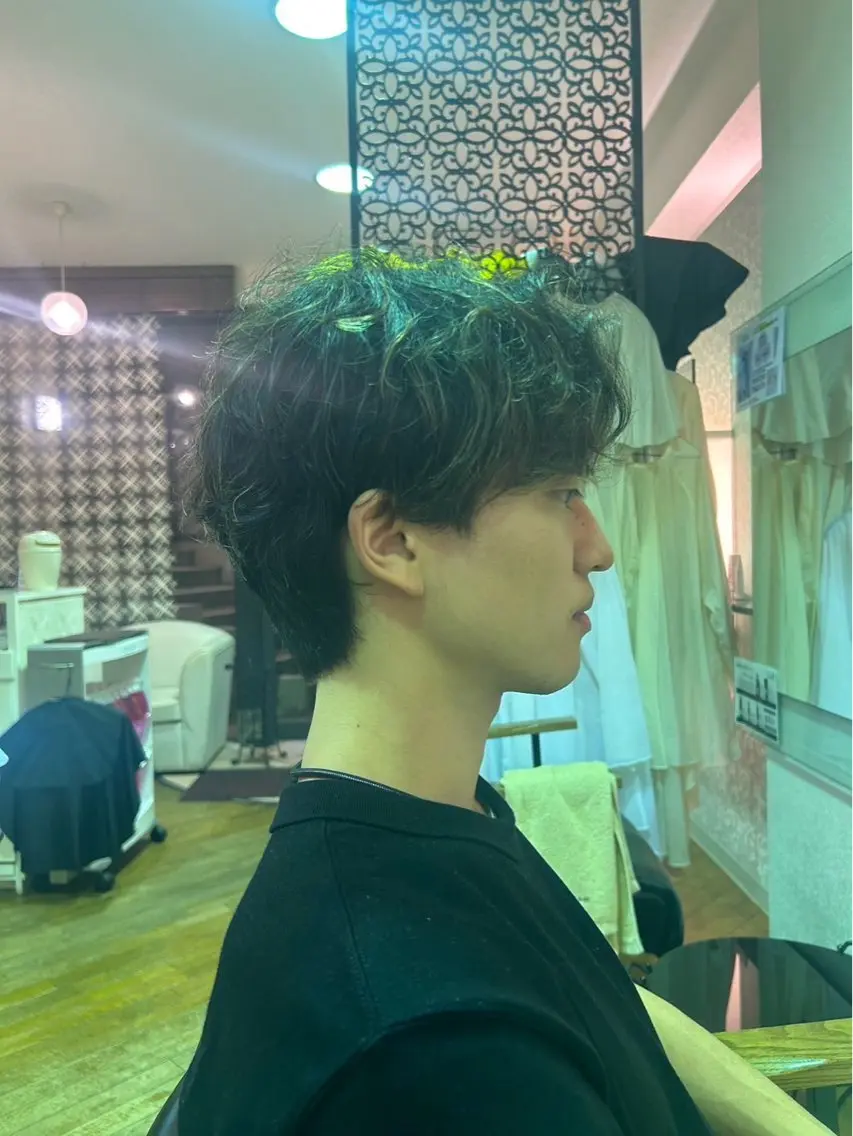 ショート パーマ メンズ カット ヘアセット 豊中/メンズ特化 岡田 龍之介のヘアスタイル