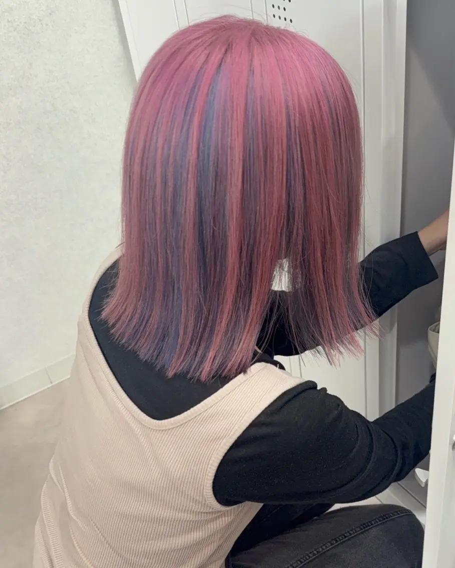 ミディアム ヘアカラー 透明感•ハイトーン /🪽ゆずほ🪽のヘアスタイル