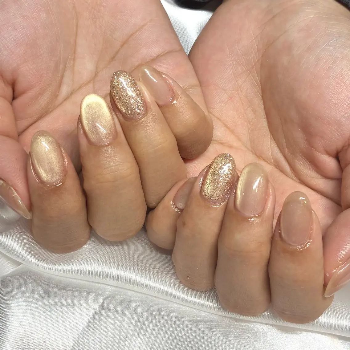 ネイル ジェルネイル マグネットネイル ハンドネイル Nail ヌシん家 AKANEのネイルデザイン
