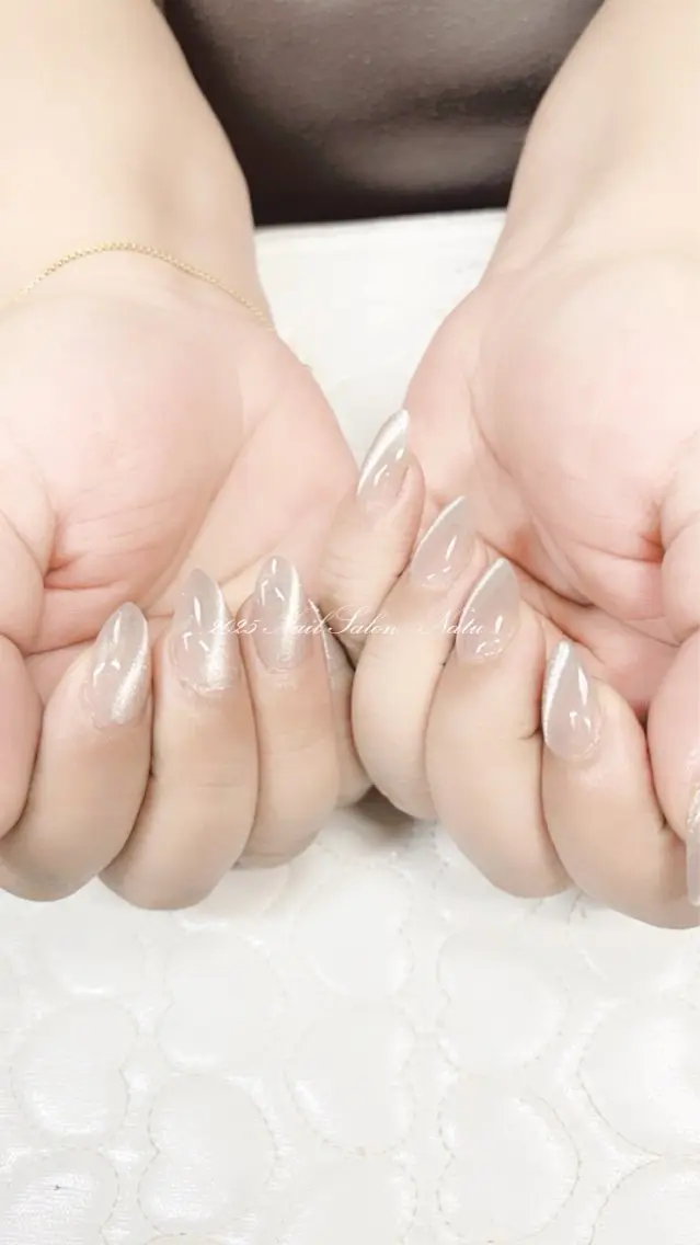 ネイル 長さ出し マグネットネイル ショートネイル nailsalon　 Natuのネイルデザイン