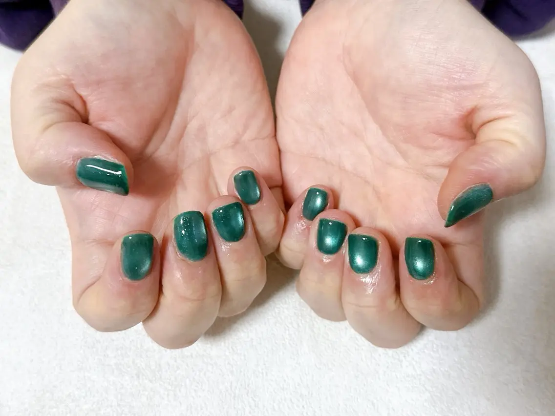 ネイル アニマル柄 オーロラネイル フットネイル フレンチネイル ジェルネイル ハンドネイル mogu nailのネイルデザイン