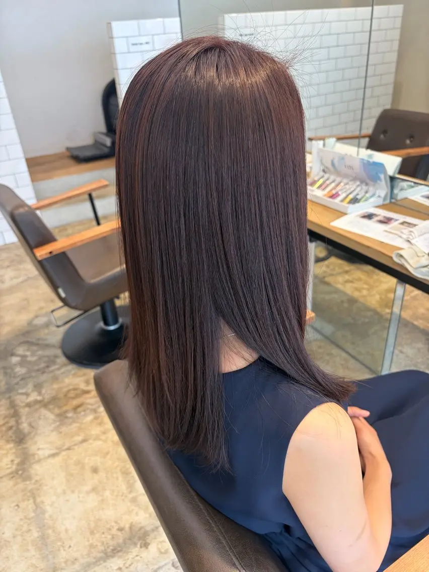 ミディアム カラー ブラウンカラー ラベンダーカラー ラベンダーブラウン 嶋津 愛叶のヘアスタイル