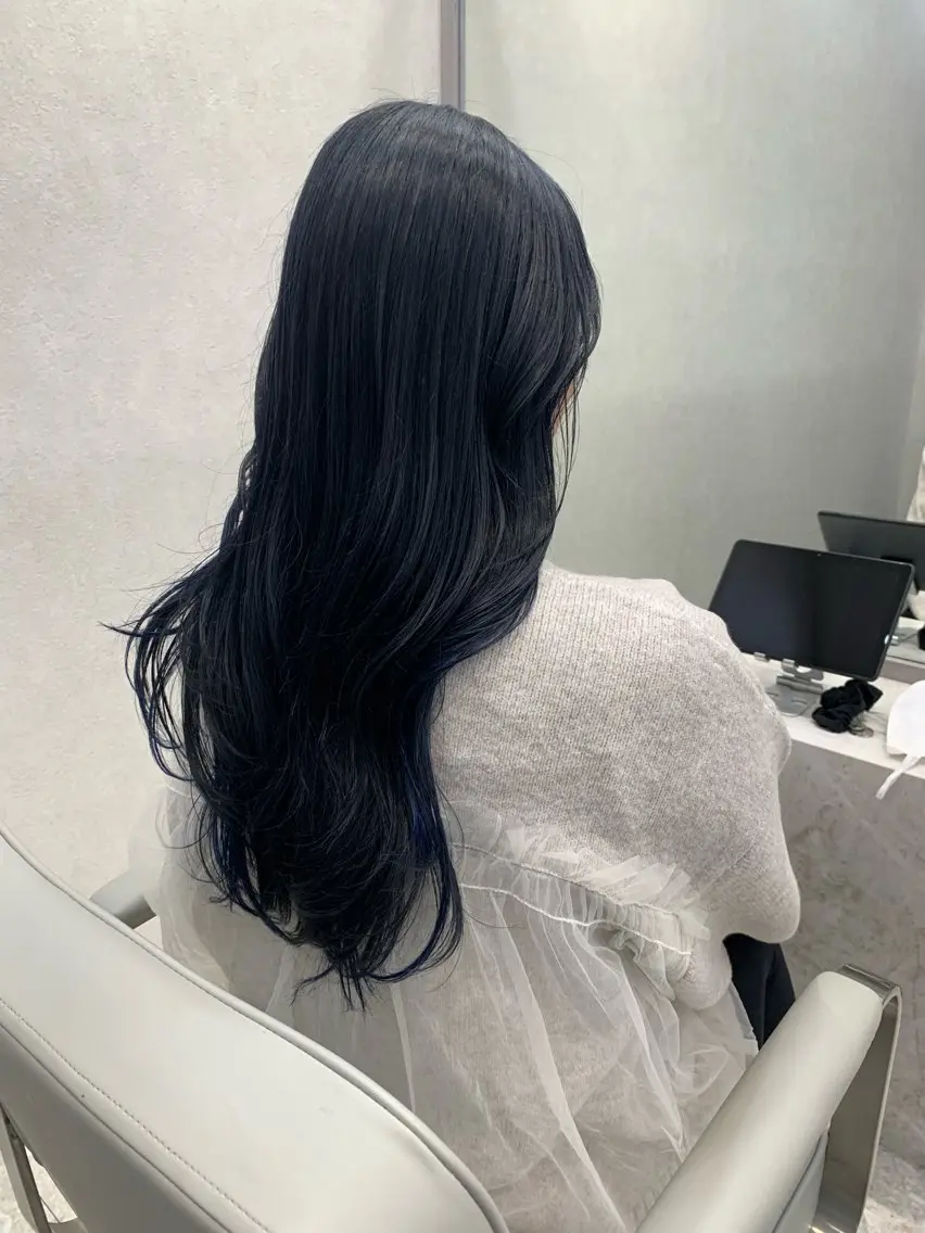 ロング アッシュ ボブ くびれヘア エクステ 顔周りカット 大人ヘア✨髪質改善 ✨艶髪＊今泉のヘアスタイル