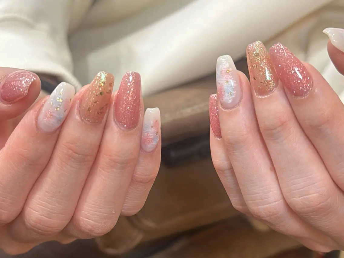 ネイル フレンチネイル ニュアンスネイル オフィスネイル シンプルネイル 春ネイル ハンドネイル 清水 夏澪のネイルデザイン