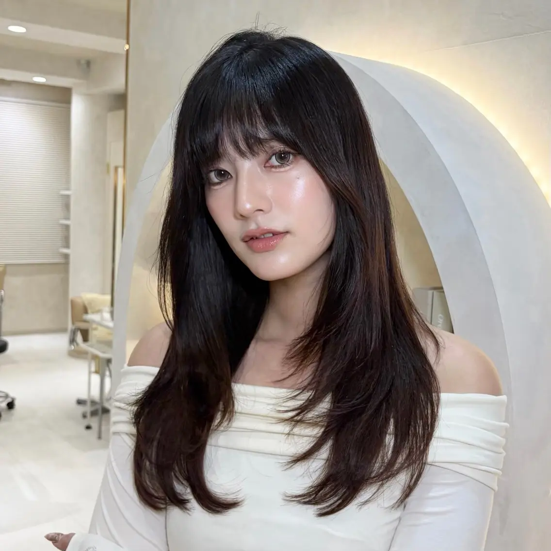 ロング カット ヘアカラー トリートメント りほ/似合わせカット /レイヤーカットのヘアスタイル