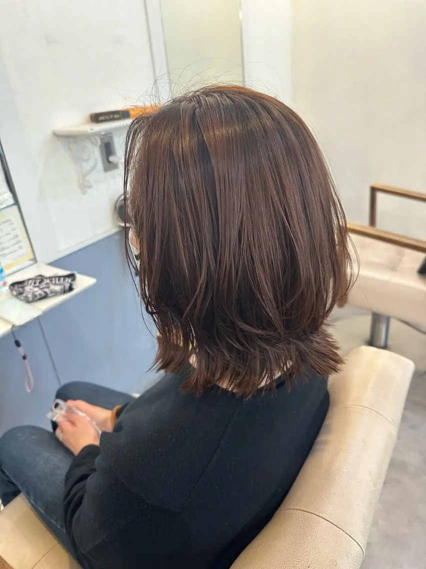 ミディアム カット ヘアカラー トリートメント 🩵透明感/高発色 /難波/北原佑記🌸のヘアスタイル