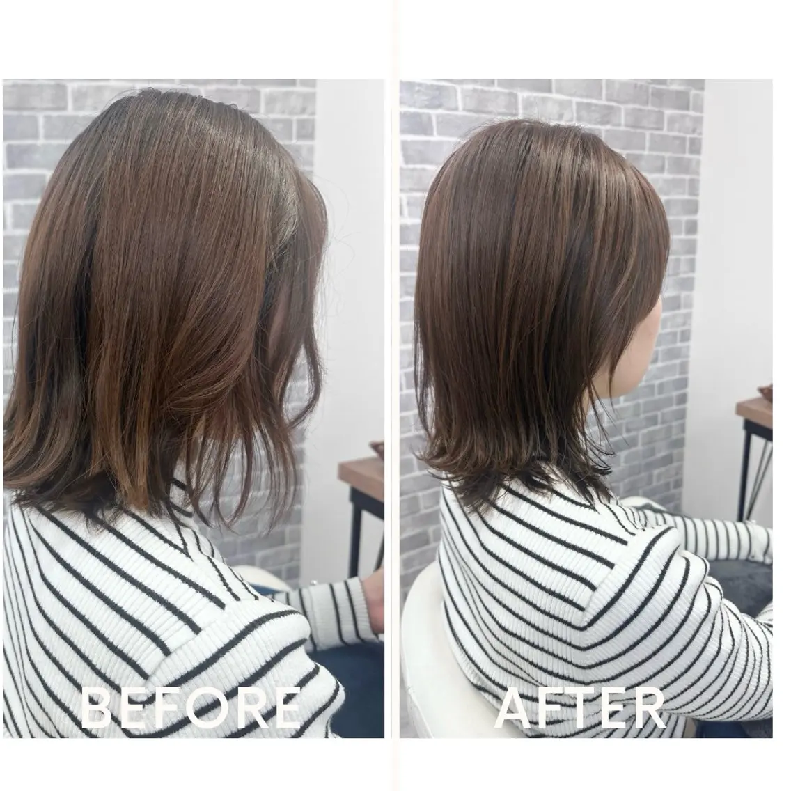 ミディアム カラー カット ヘアカラー トリートメント Noyヨシモト ヒロトのヘアスタイル