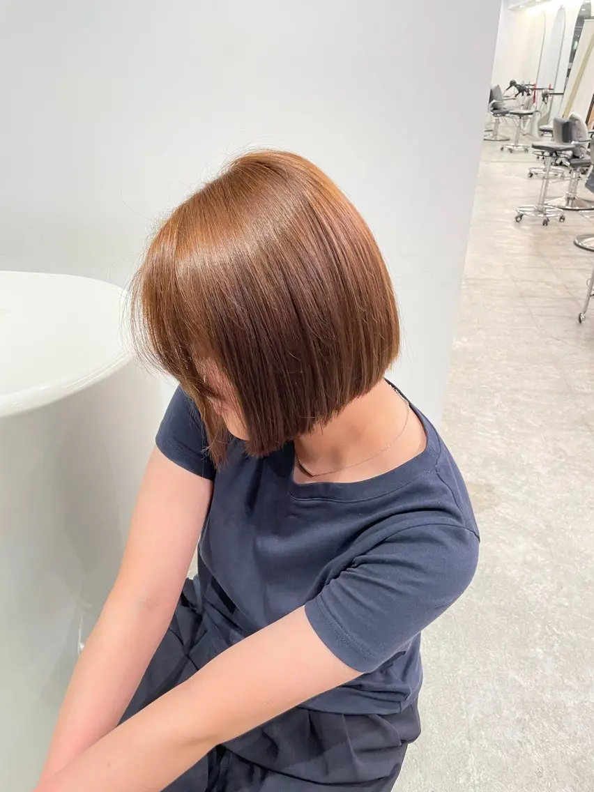 🌈ボブ カット+カラー+艶トリートメントの写真