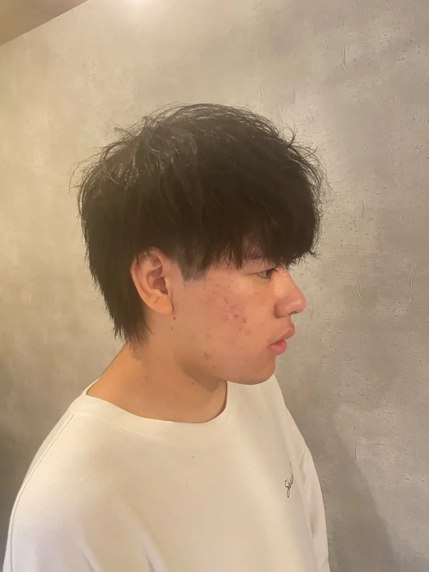 メンズ センターパート マッシュ メンズパーマ メンズツイストパーマ ツーブロック カット ヘアセット 心斎橋/メンズ /ルレイル/地形真希のヘアスタイル