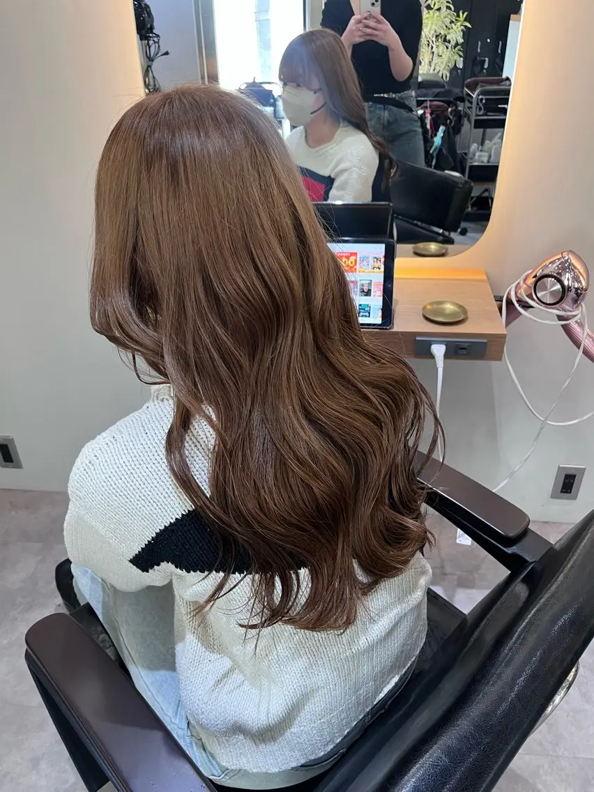 カラー ヘアカラー 顔周りカット/ 透明感カラー/ユイのヘアスタイル