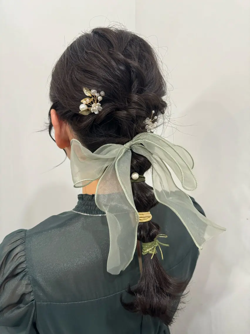 ロング ヘアアレンジ 結婚式・ブライダル 玉ねぎヘアー 🌷名駅/髪質改善 ヘアセット/モネ🌷のヘアスタイル