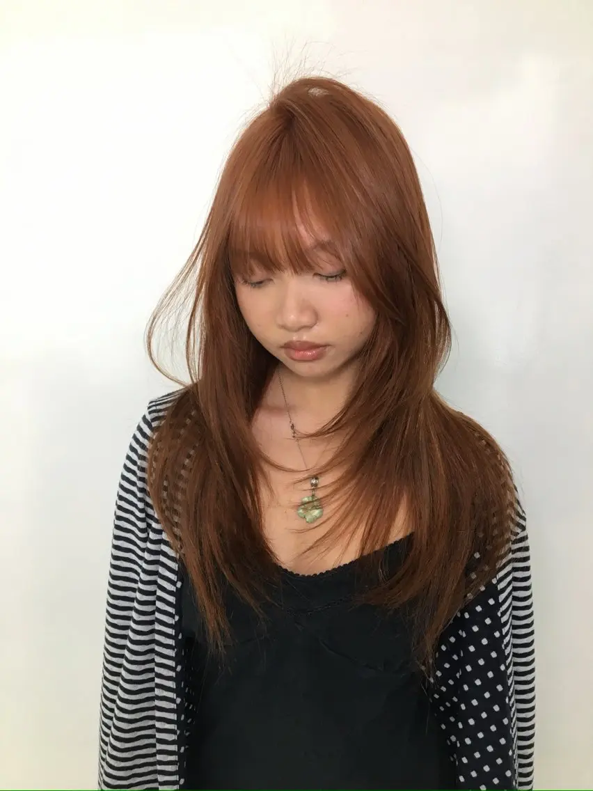 ロング カラー ヘアカラー トリートメント Hanaka🪷 ニュアンス×レイヤーのヘアスタイル