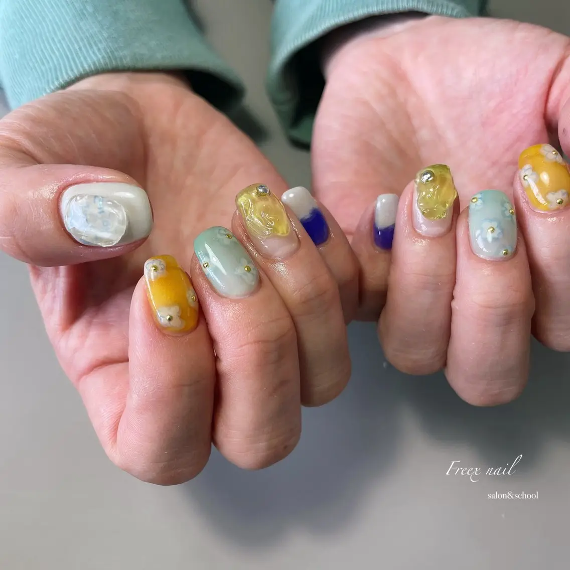 ネイル ニュアンスネイル 春ネイル ハンドネイル ハンドケア freex nail /ニュアンス/個性派のネイルデザイン