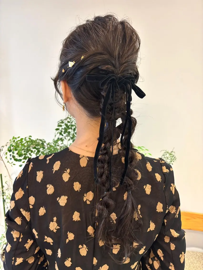 ロング カラー ヘアアレンジ 結婚式・ブライダル ヘアセット 透明感カラー/ レイヤーkotonoのヘアスタイル