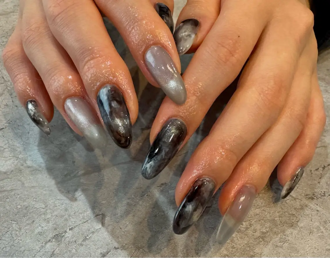 ネイル マグネットネイル ニュアンスネイル ハンドネイル Blé nailのネイルデザイン