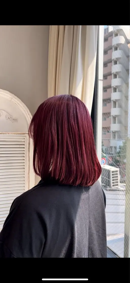 ミディアム カラー ブリーチ 保坂 萌歌のヘアスタイル