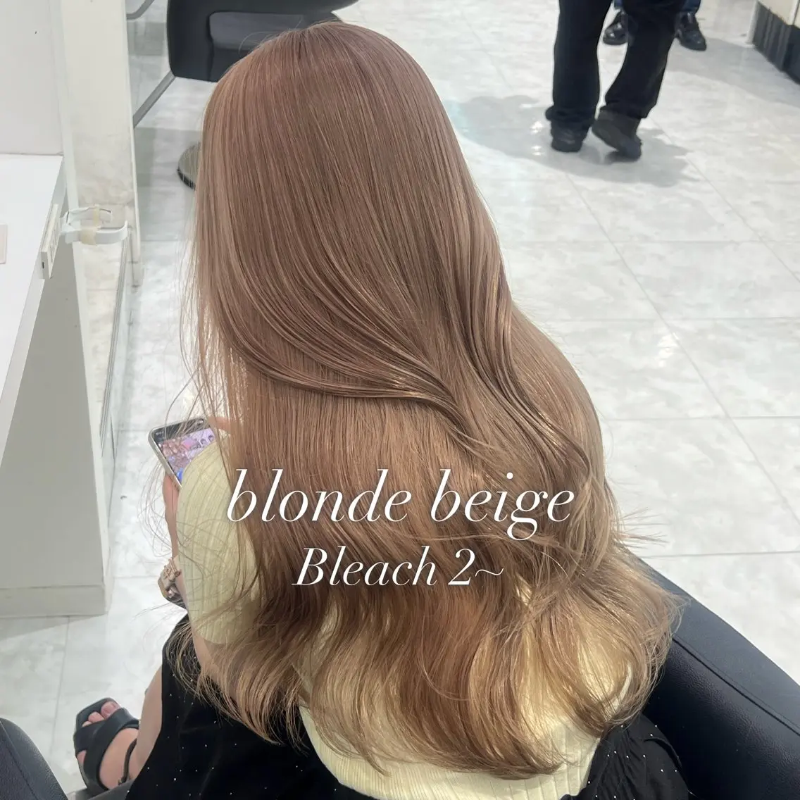 カラー ベージュカラー ブロンド ブロンドベージュ グレージュ ミルクティーベージュ ヘアカラー トリートメント 🩶透明感ダブル カラー🩶 maoのヘアスタイル