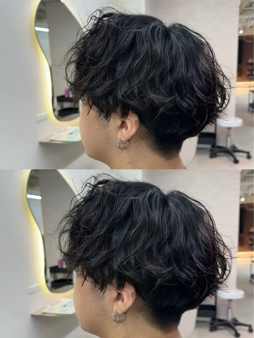 カラー メンズ カット パーマ 【メンズ特化】池袋 韓国スタイル飯塚のヘアスタイル