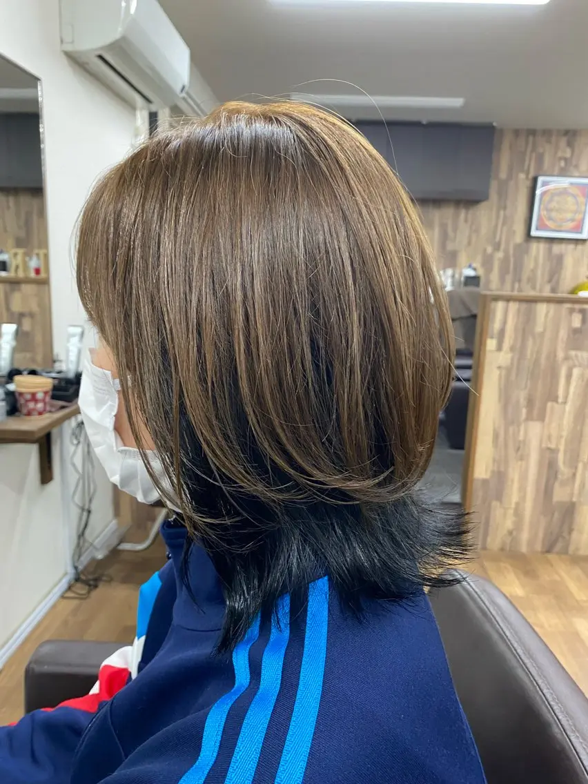 ミディアム カット ヘアカラー トリートメント 森田 滉平のヘアスタイル