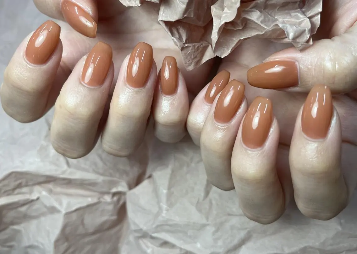 ネイル ワンカラーネイル シンプルネイル ハンドネイル ToliyDeliy Nail Salonのネイルデザイン