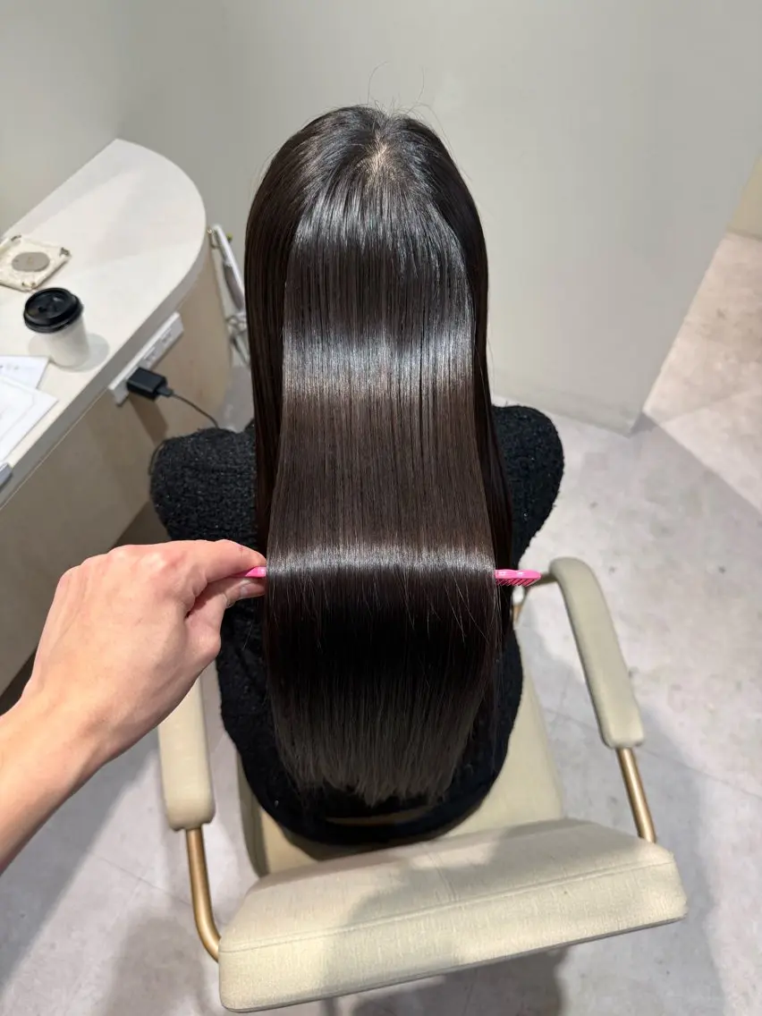ロング カラー 髪質改善 トリートメント カット ヘアカラー トリートメント 透明感カラー🌿 グレージュ🐺陽介のヘアスタイル