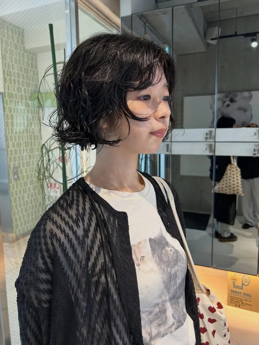 ショート パーマ ボブ baLon.fem/ 澤田 奈々子のヘアスタイル