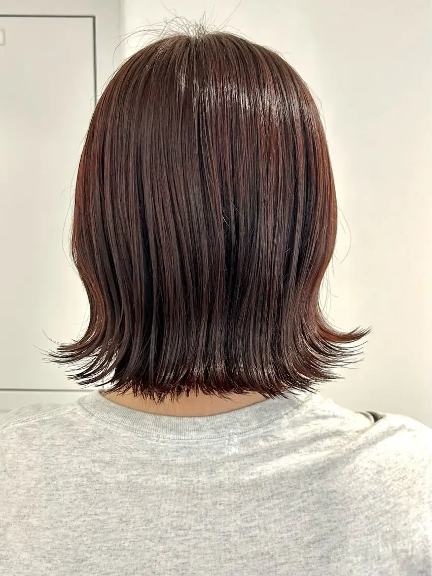 ミディアム ボブ くびれヘア カット トリートメント 池袋/小顔レイヤー/ 顔まわり/taigaのヘアスタイル