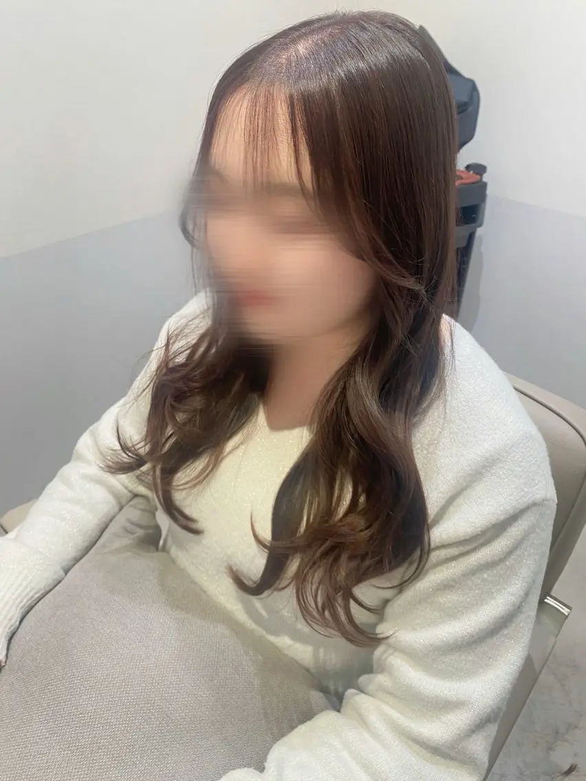 ロング カラー ブラウンカラー ハッシュカット 韓国風ヘア レイヤーカット カット ヘアカラー トリートメント 韓国ヘア・カラー 🩵SHIZUKUのヘアスタイル