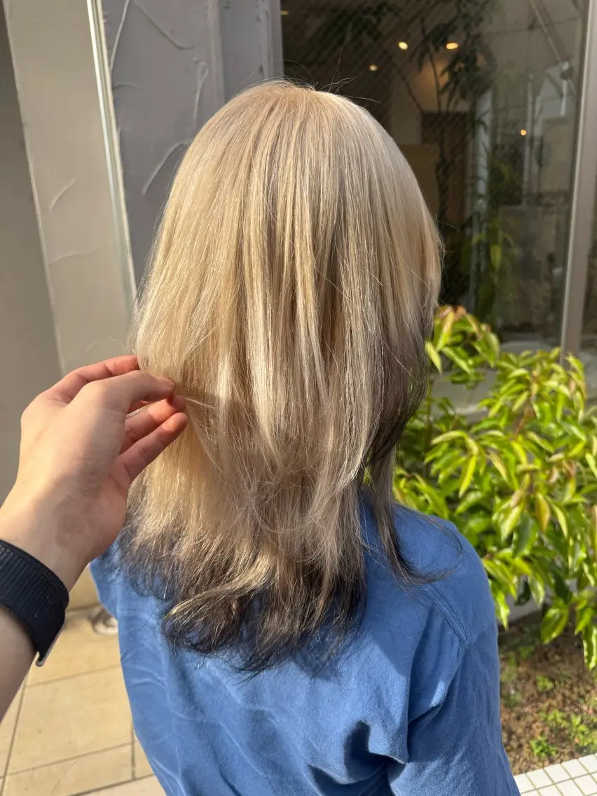セミロング カラー ベージュカラー ブロンド ブロンドベージュ 🐺ハイトーン/ウル フ/ローライト/大夢のヘアスタイル