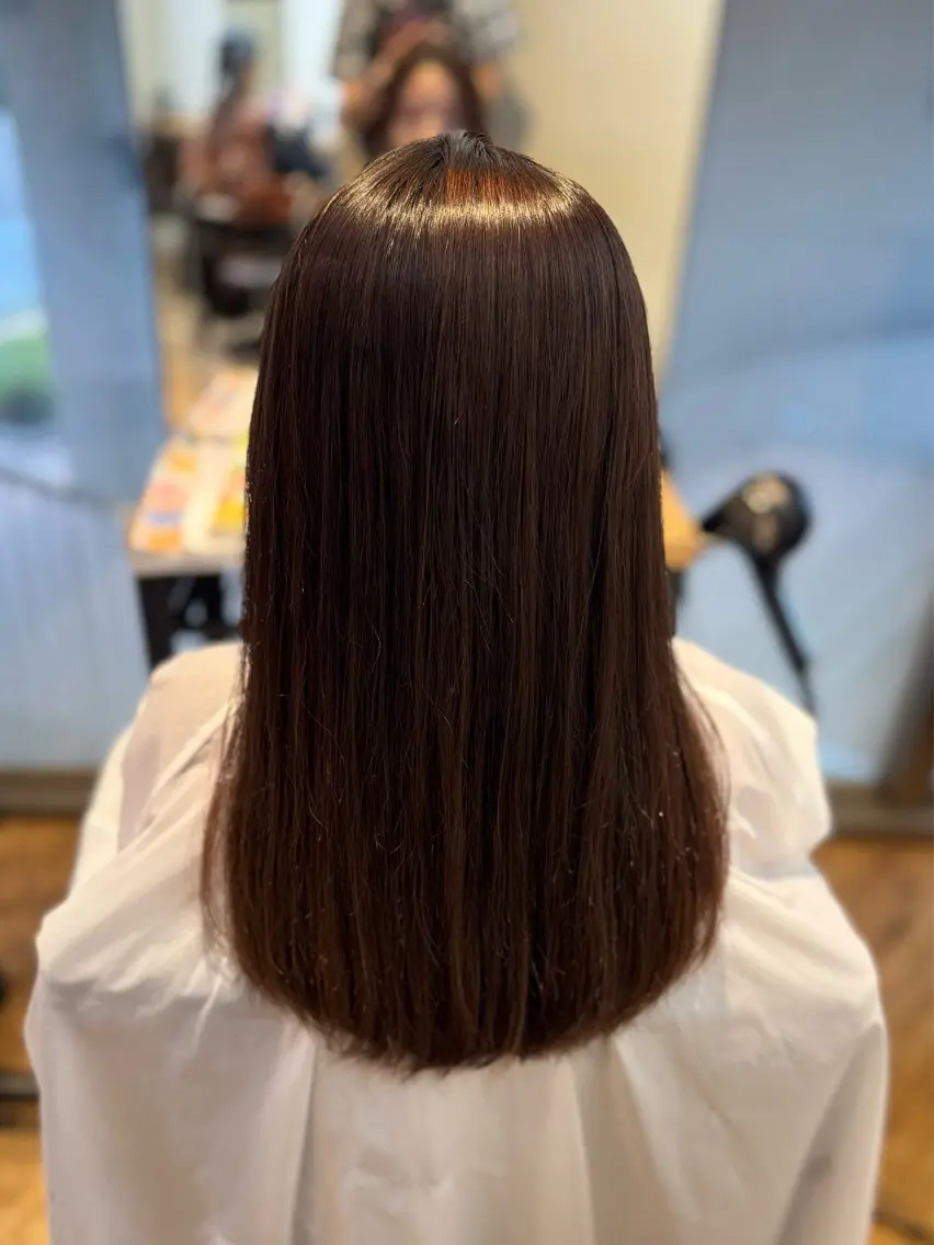 ロング 縮毛矯正 波多野 麻由のヘアスタイル