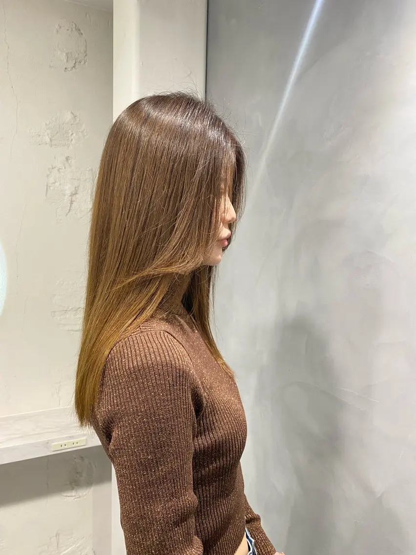 セミロング カラー 髪質改善 ヘアカラー トリートメント 梅田中崎町髪質改善 /オキヒロト/エコルのヘアスタイル