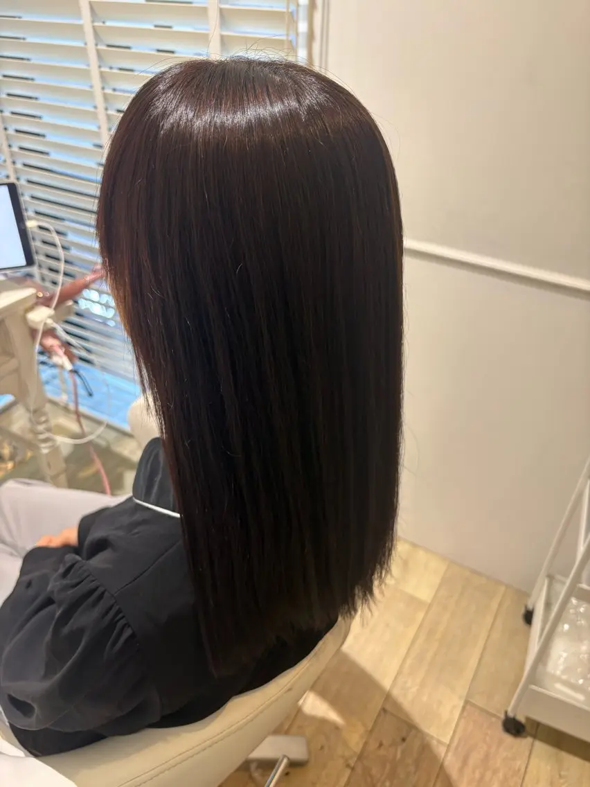 セミロング 縮毛矯正 カット 縮毛矯正 マコ ✿︎のヘアスタイル