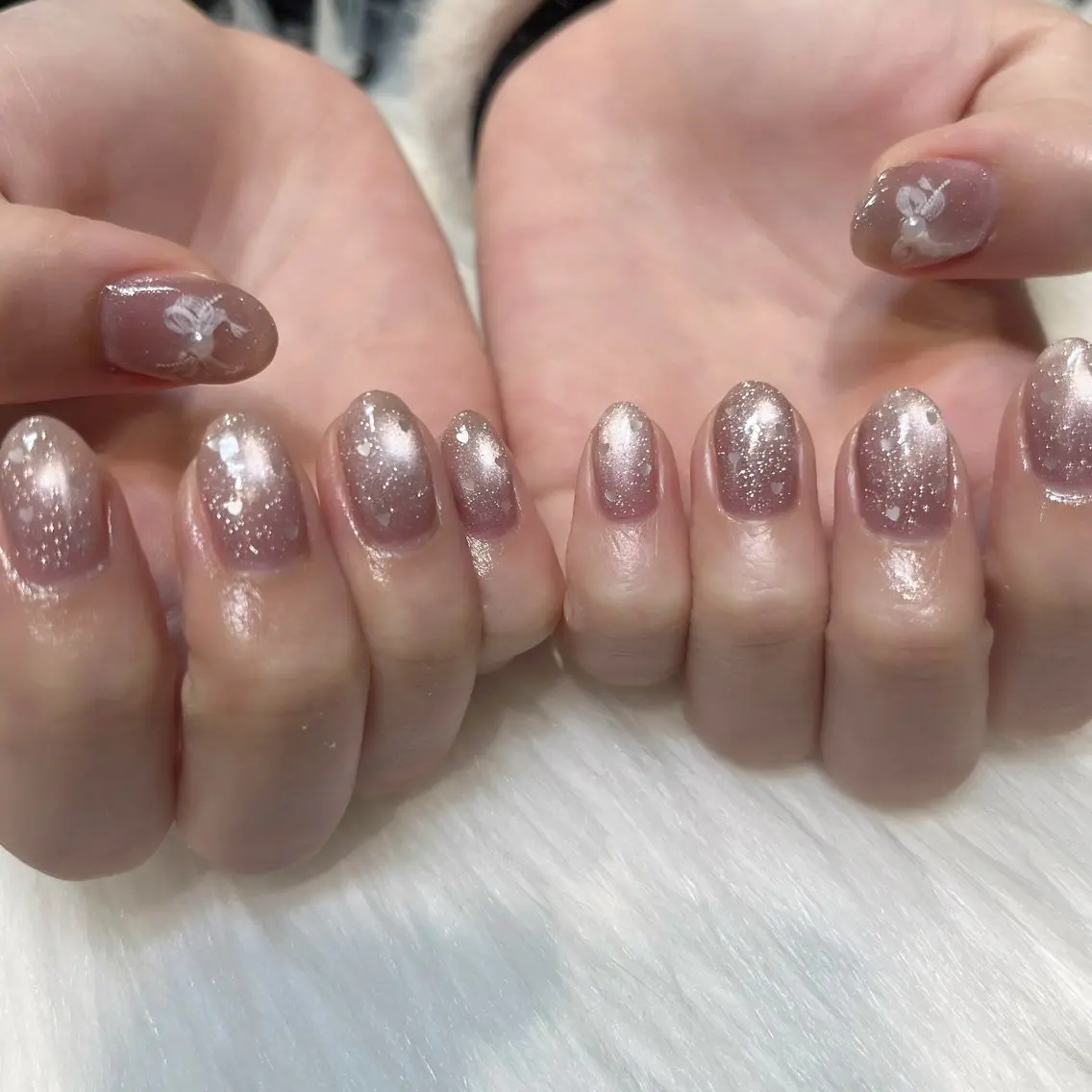 ネイル アートネイル ガーリー 韓国ネイル 持ち込み ワンホンネイル KOKONA 🎀のネイルデザイン