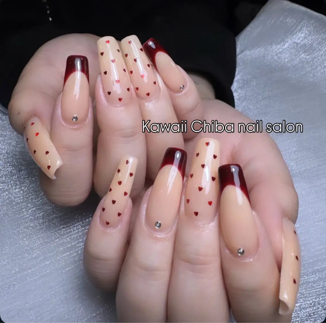 ネイル チークネイル 桜ネイル 長さ出し フラワーネイル フレンチネイル ハンドネイル ハンドケア Kawaii Chiba nailのネイルデザイン