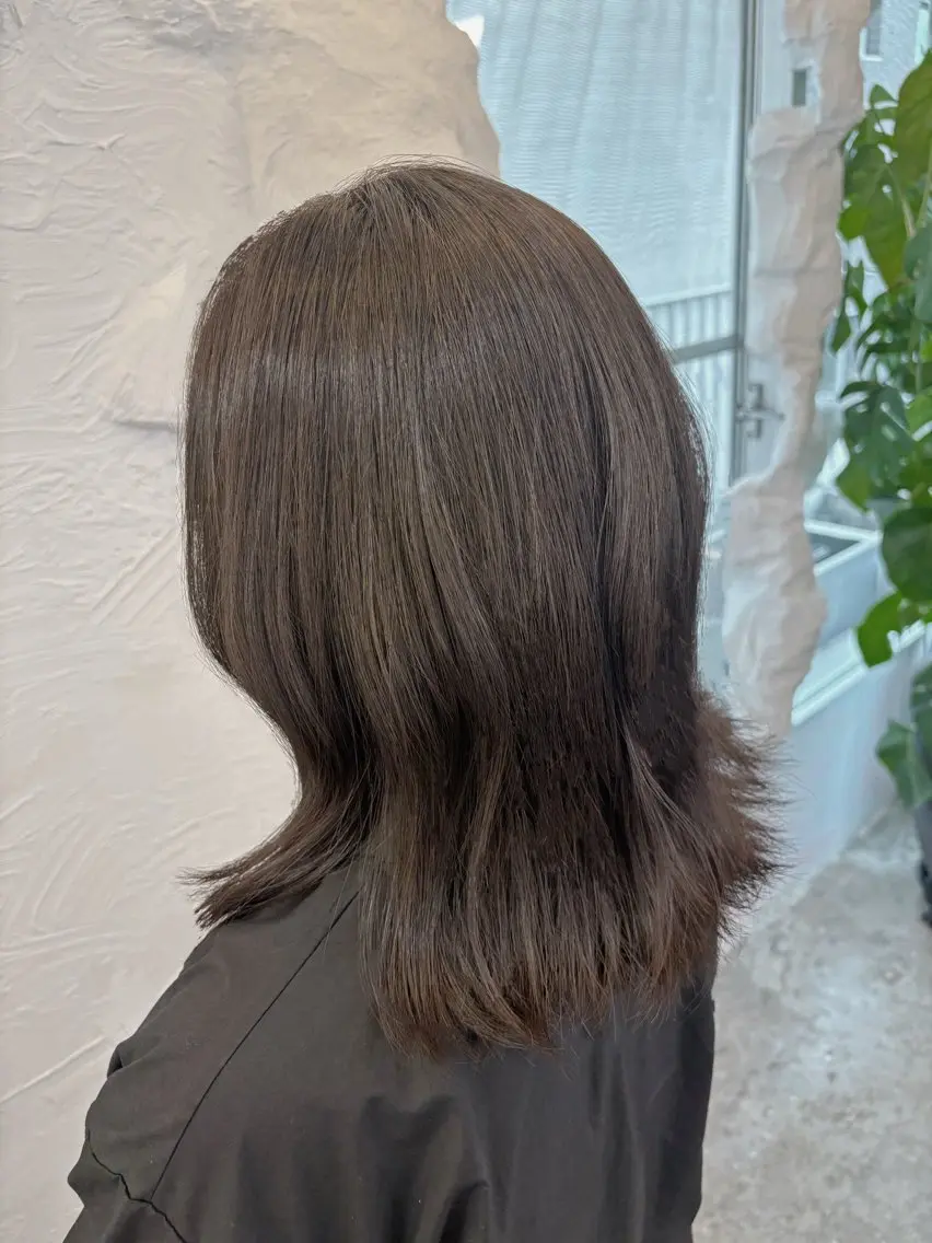 ミディアム カラー 透明感カラー ヘアカラー トリートメント ✨韓国/透明感カラー ✨すみれのヘアスタイル