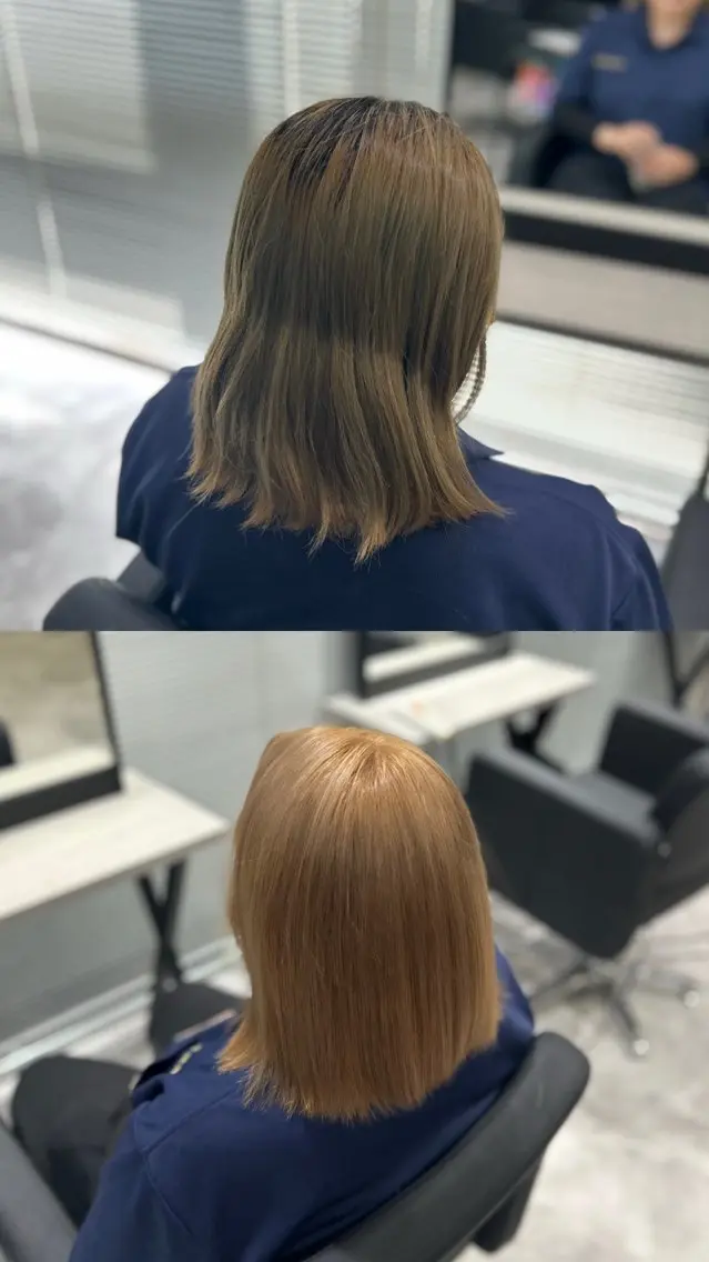 カラー ベージュカラー ブリーチ ワカナ モデル募集中🎀🫧のヘアスタイル