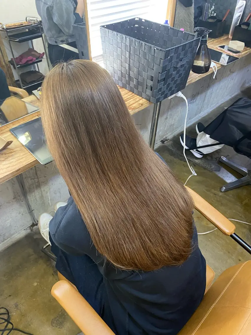 ロング カラー ブリーチカラーと、髪 質改善。HARUKAのヘアスタイル