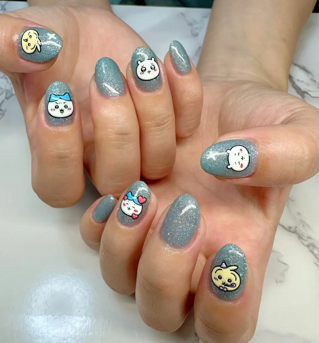 ネイル オーロラネイル フレンチネイル マグネットネイル ニュアンスネイル ワンカラーネイル Mai’s nailのネイルデザイン