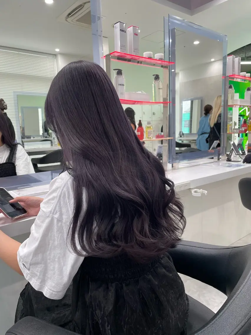 ロング カラー ヘアアレンジ 💓色落ちまで綺麗な 垢抜けカラー💓のヘアスタイル