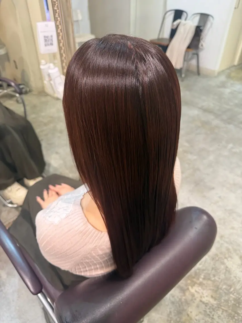 ロング ヘアカラー ユ ウカのヘアスタイル