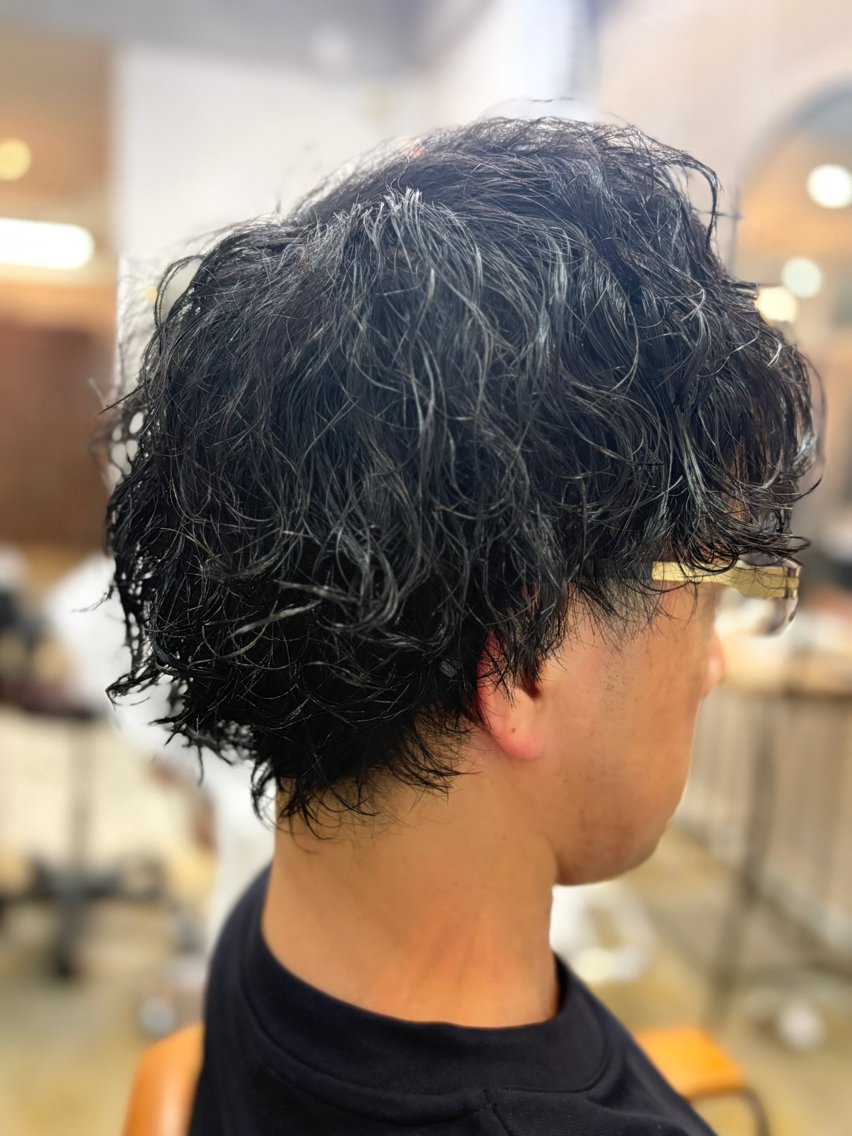 ショート パーマ メンズ メンズパーマ ツイストスパイラルパーマ 波巻きパーマ スパイラルパーマ カット パーマ 寺尾 加奈子のヘアスタイル