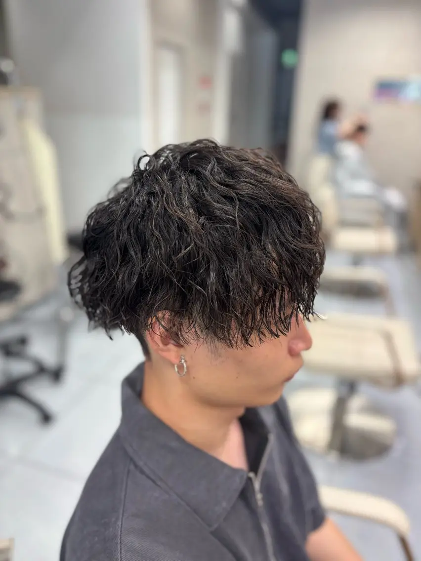 ショート パーマ メンズ カット パーマ メンズ特化韓国風 パーマスタイル/りんのヘアスタイル