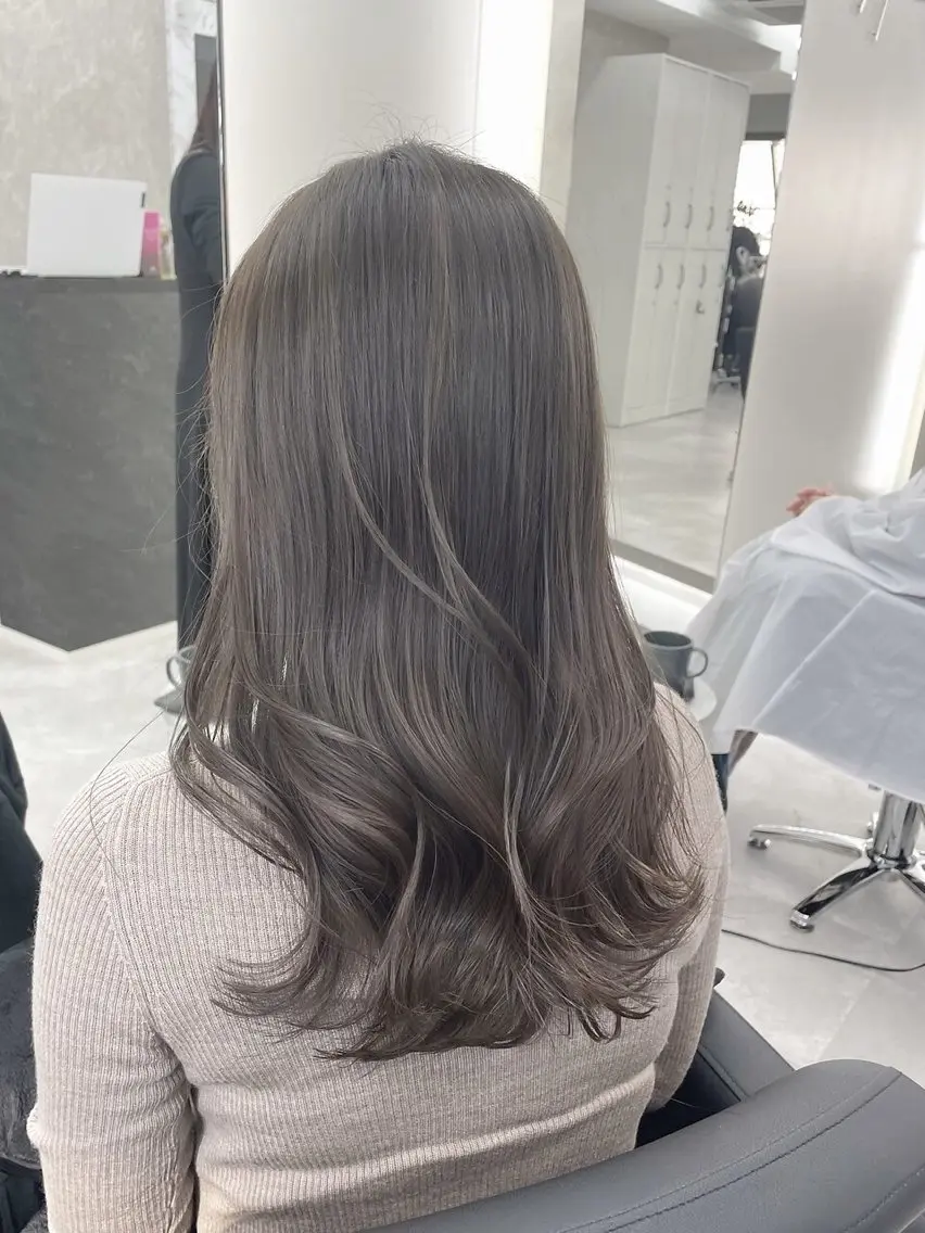ロング カット ヘアカラー 縮毛矯正/艶カラー /髪質改善/なんばのヘアスタイル
