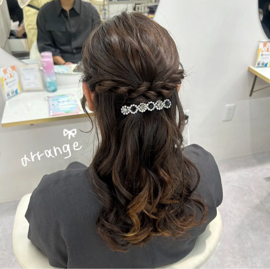 ロング ヘアセット 暖色カラー🪷 オタク美容師🎶のヘアスタイル