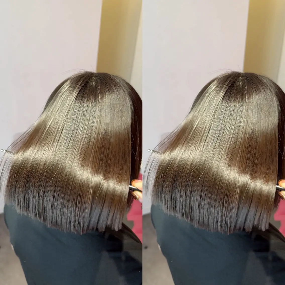 ショート カラー カット ヘアカラー 縮毛矯正 トリートメント 莉乃/縮毛矯正/髪質 改善/艶カラーのヘアスタイル