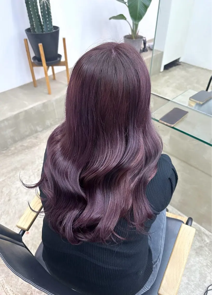 カラー ベージュカラー ラベンダーカラー YOSHINO AIKOのヘアスタイル